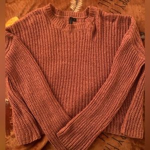 Pink cable sweater